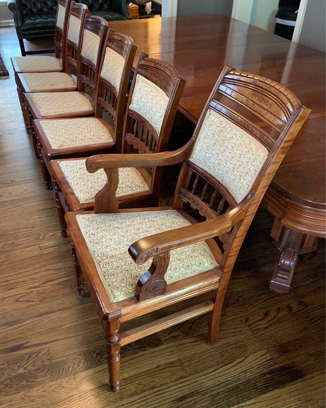 EastlaKe Walnut Extending Dining Table and Chairs Etsy