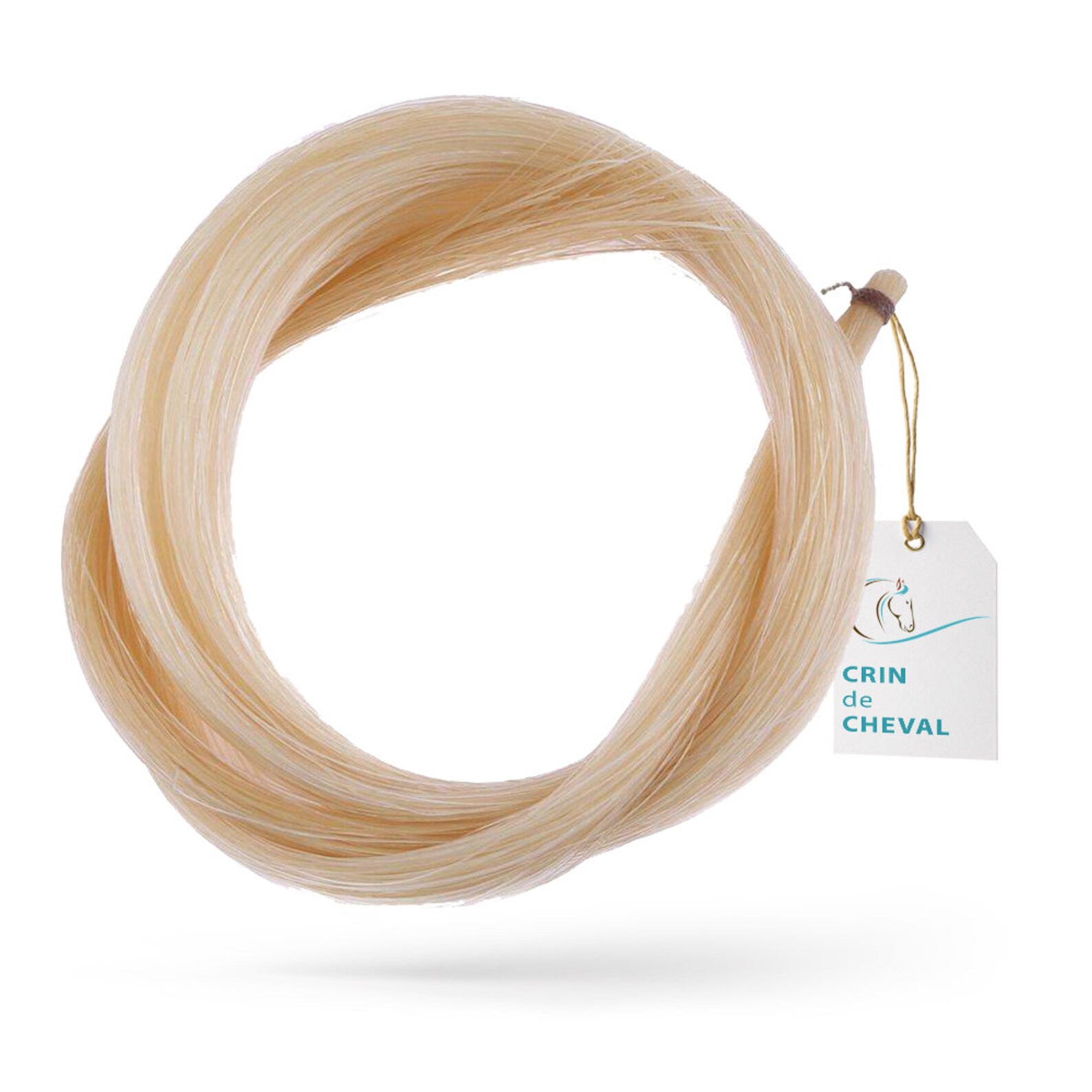 Crin De Cheval OriGlam Pour Archet Violon - 76cm, Blanc Naturel - 4/4, 3/4, 1/2