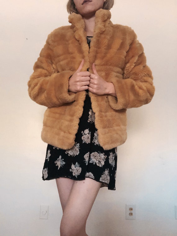 1970s Faux Fur Beige Coat