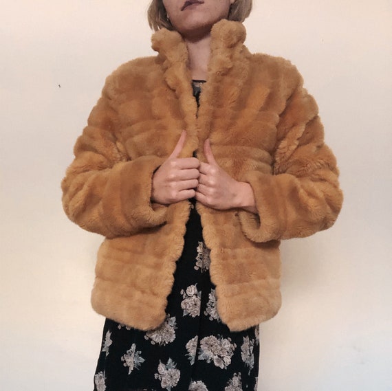 1970s Faux Fur Beige Coat