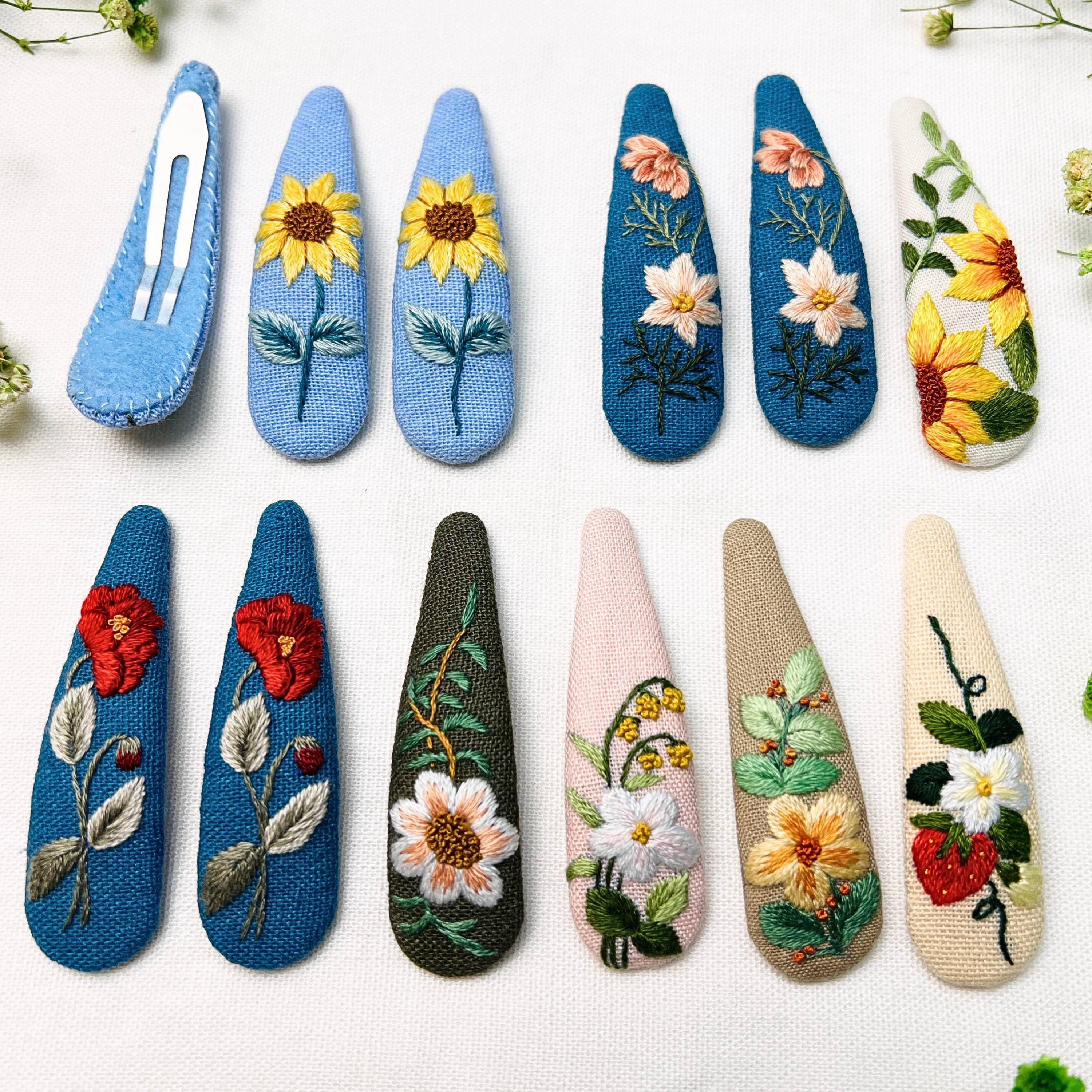 Embroidery Hair Clip - Etsy Canada