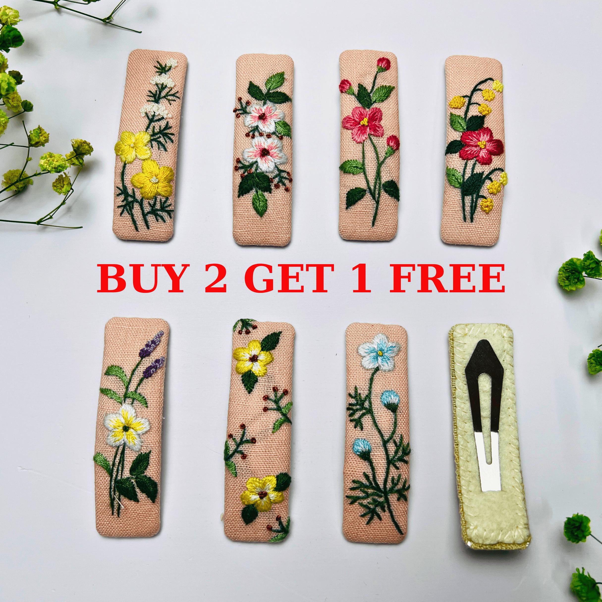 Hand Embroidery Hair Clip Blank - Etsy