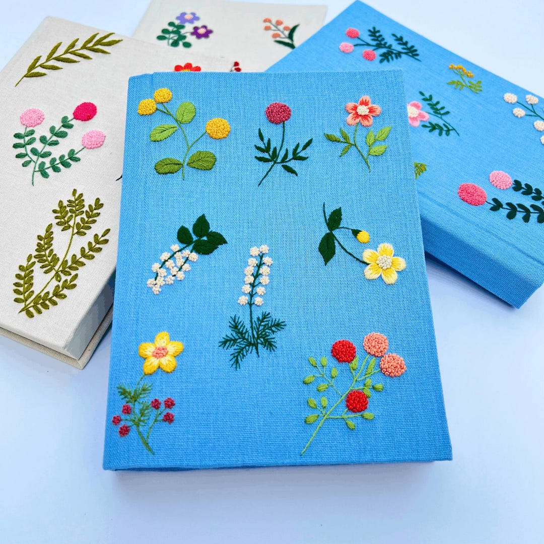 Custom Hand Embroidered Journals, Handmade Journal, Personalized ...