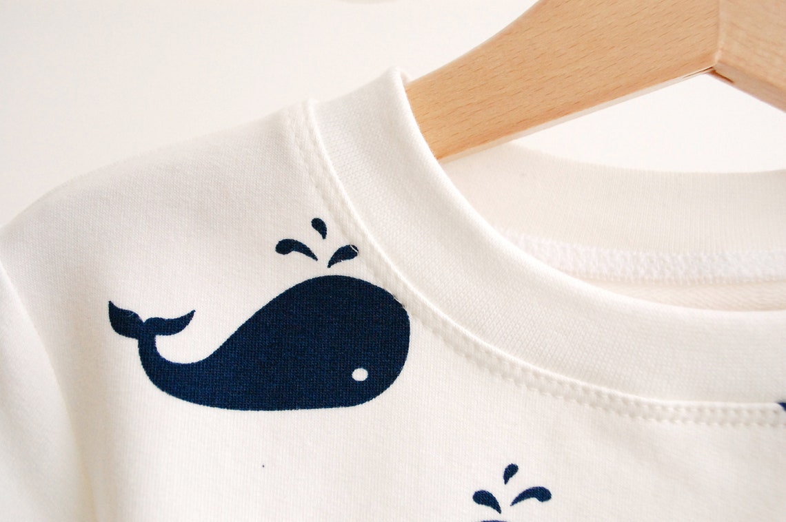 Organic kids whale sweatshirt // Gender neutral toddler jumper | Etsy