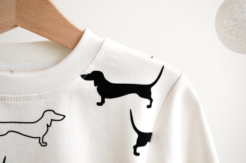 Organic dog kids sweatshirt Organic monochrome baby sweatshirt Gender neutral toddler clothes