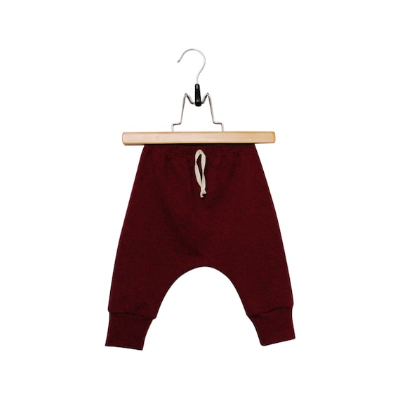 burgundy baby pants