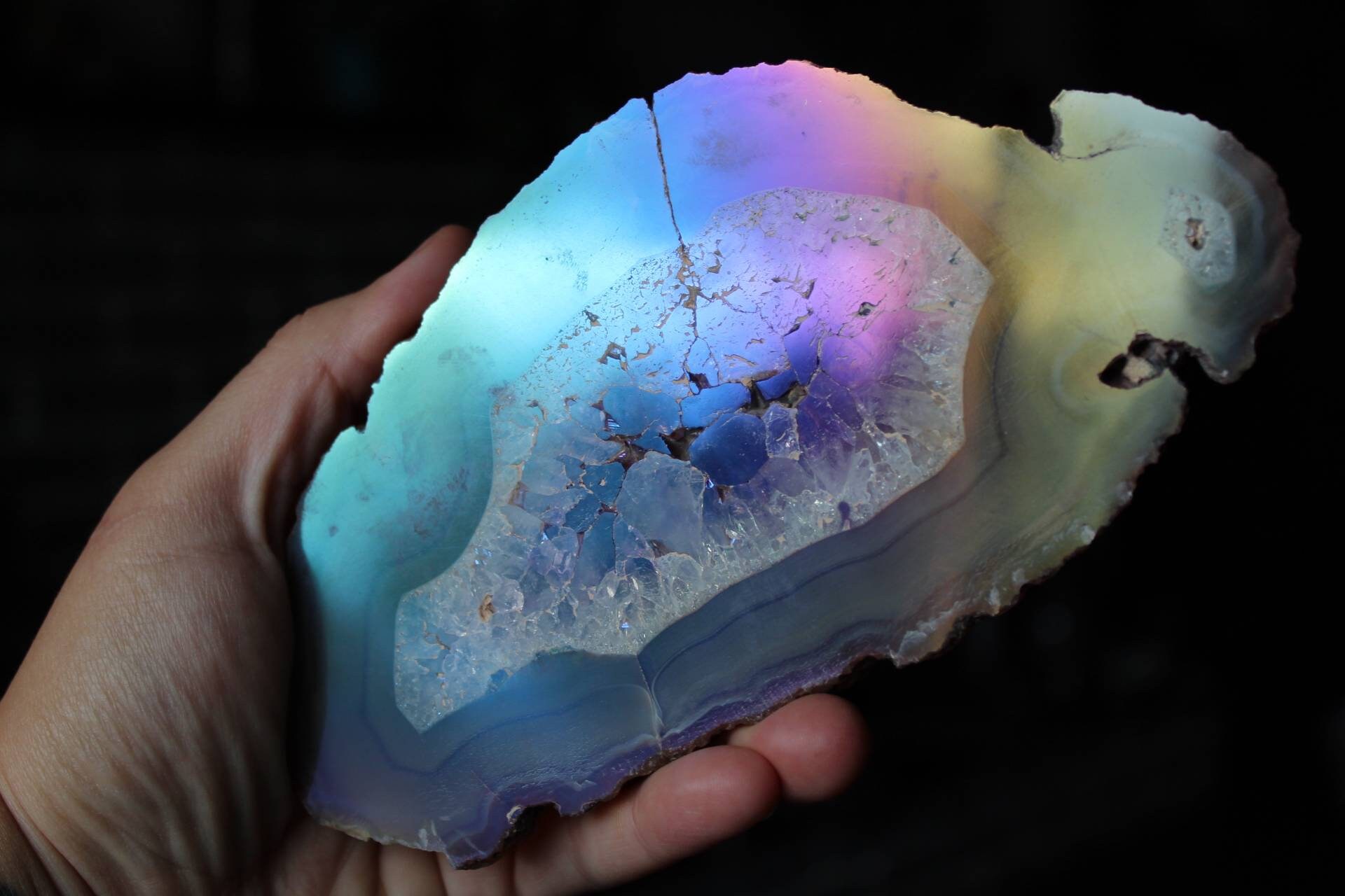 amethyst geode slice