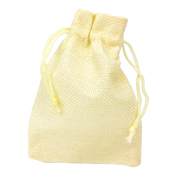 10 Hessian Craft/Gift Bags Drawstring Sack 9mm x 11mm Love Motif