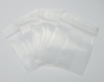 BLACK BAGGIES WHITE LEAF BAGS 5cm x 5cm Resealable Plastic Poly Seal Grip Bags