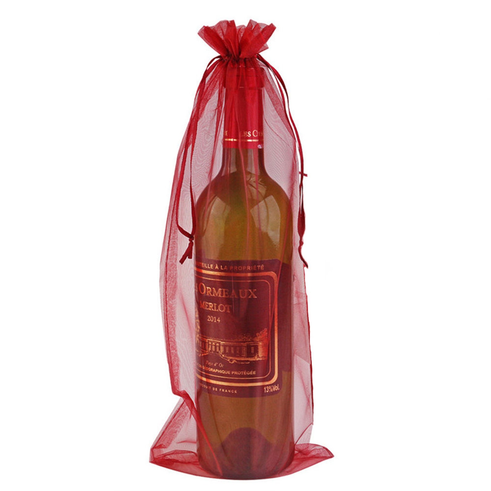 Organza Wine Bags Drawstring Wine Bottle Gift Bags 37x15cm Etsy