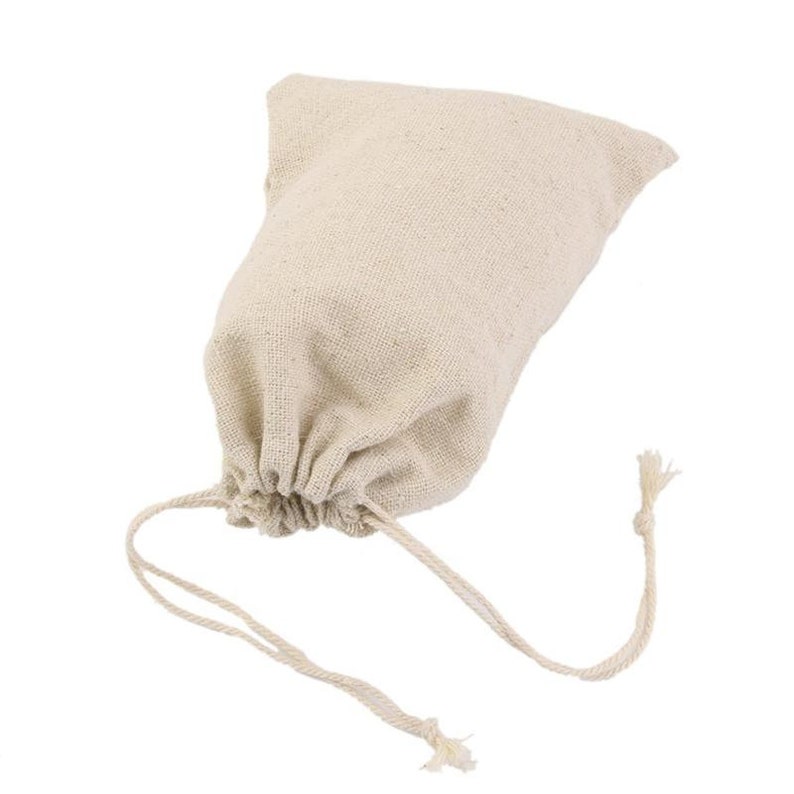 Set of 10 Pieces Linen Jute Drawstring Gift Bags Wedding Favours Bags image 3