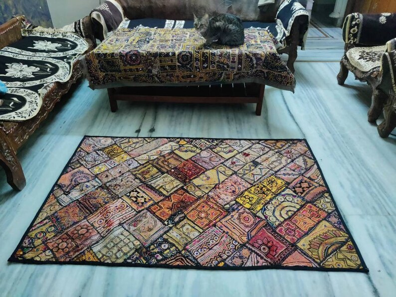 Vintage Antique Ethnic Pakistan Mirror Metallic Zari Work Etsy