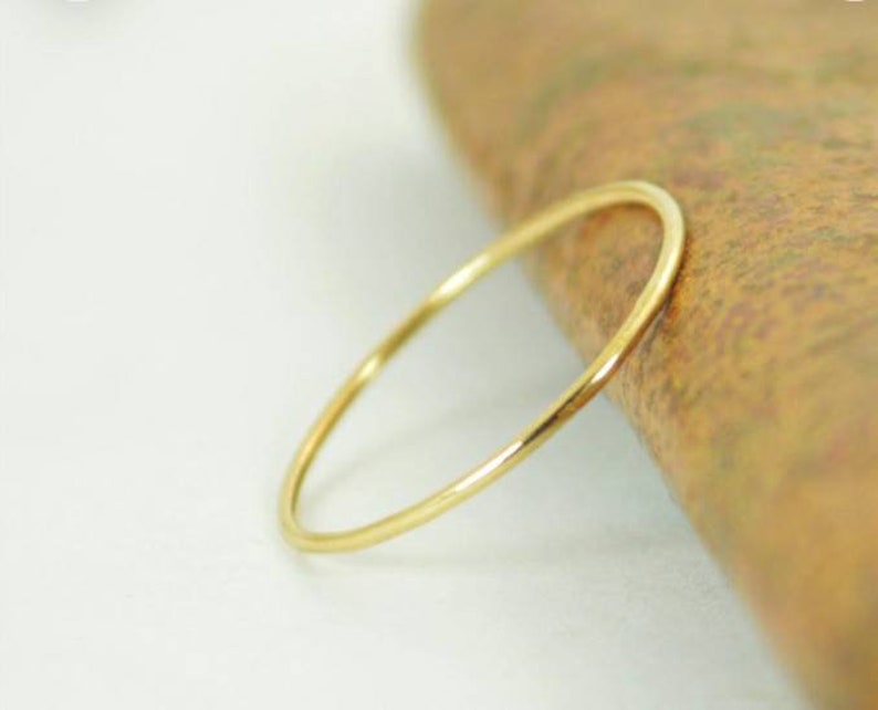 24k Solid Yellow Gold Round Ring Thin 24k Gold Ring Stopper 24k Round Stacking Ring 24k Jewelry Solid Gold Ring 24k gold Band 24k gold