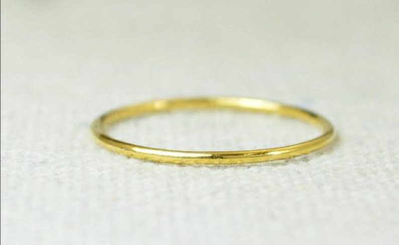 24k Solid Yellow Gold Round Ring Thin 24k Gold Ring Stopper 24k Round Stacking Ring 24k Jewelry Solid Gold Ring 24k gold Band 24k gold