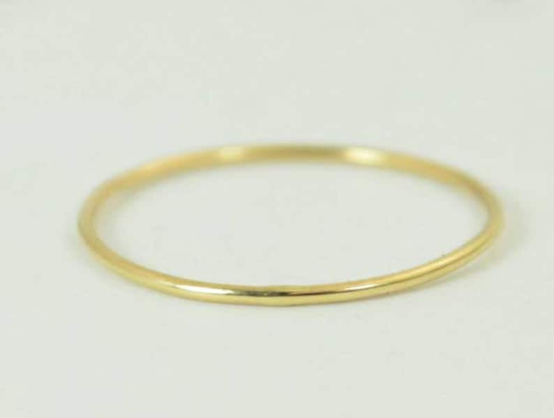 24k Solid Yellow Gold Round Ring Thin 24k Gold Ring Stopper 24k Round Stacking Ring 24k Jewelry Solid Gold Ring 24k gold Band 24k gold
