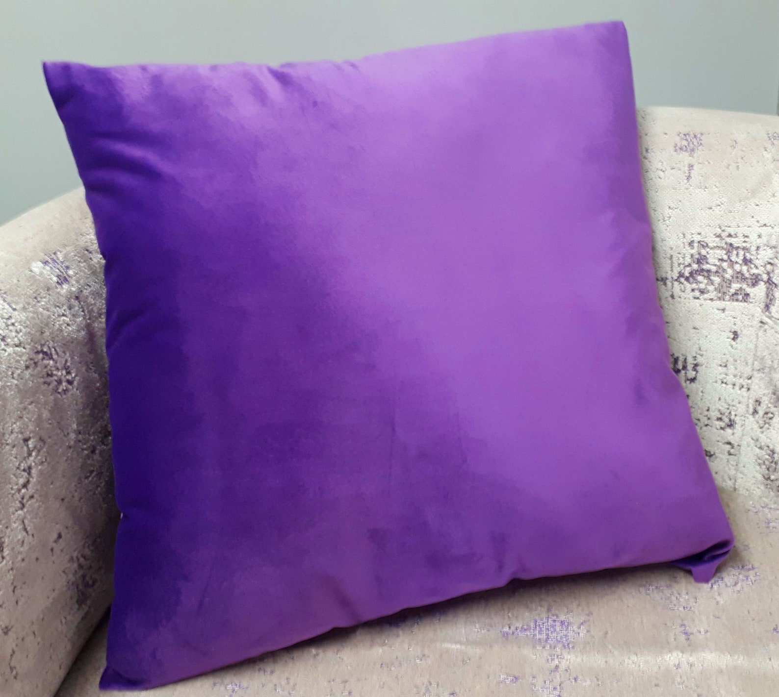Purple Soft Velvet Cushion Cover Purple Throw Pillow Purple Etsy