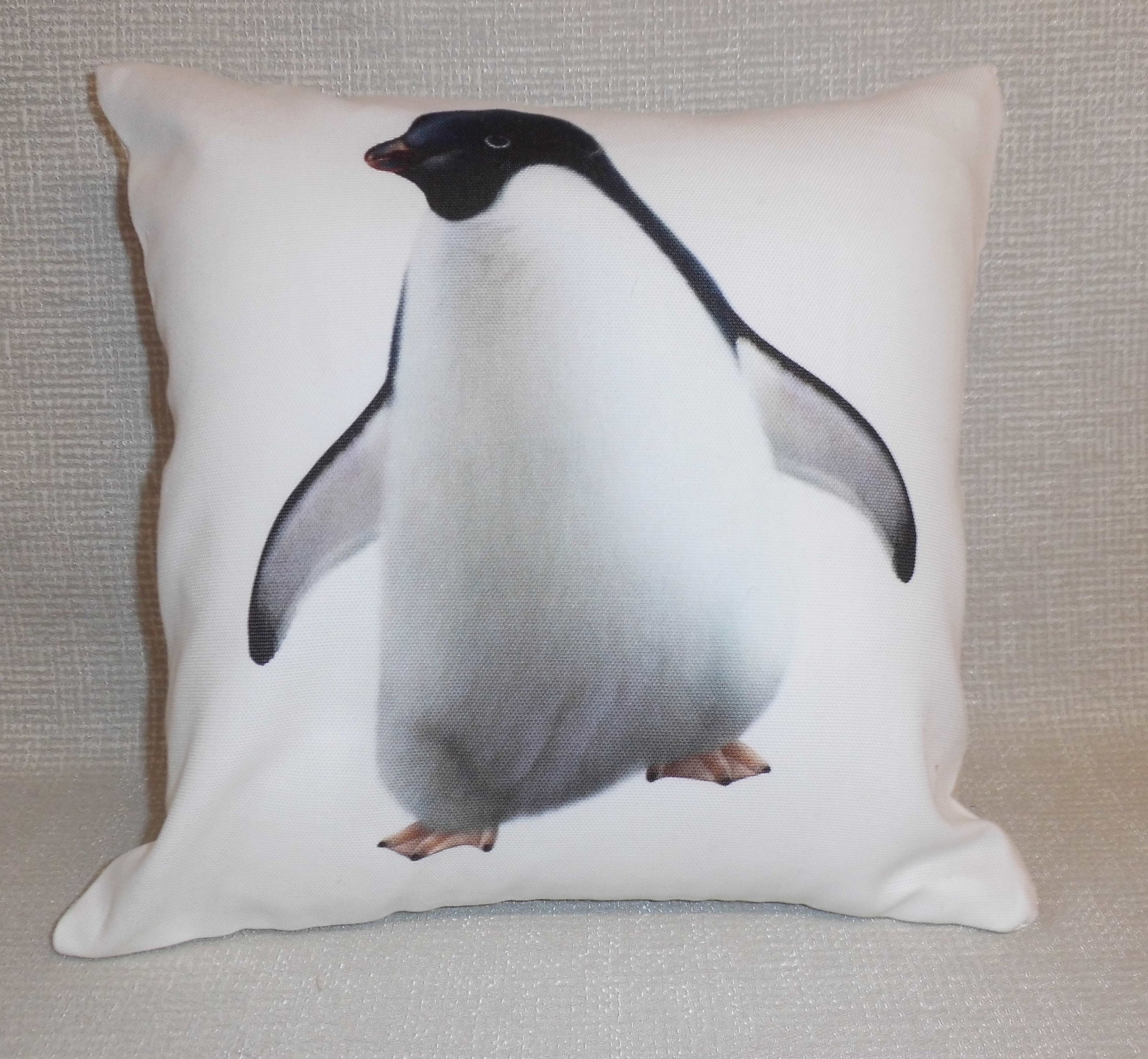 penguin throw pillow