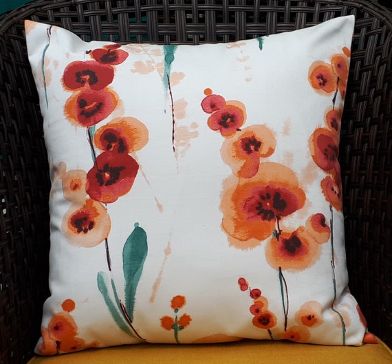 Orange Cushion Cover Orange Pillow Cover Orange Throw Pillow Etsy