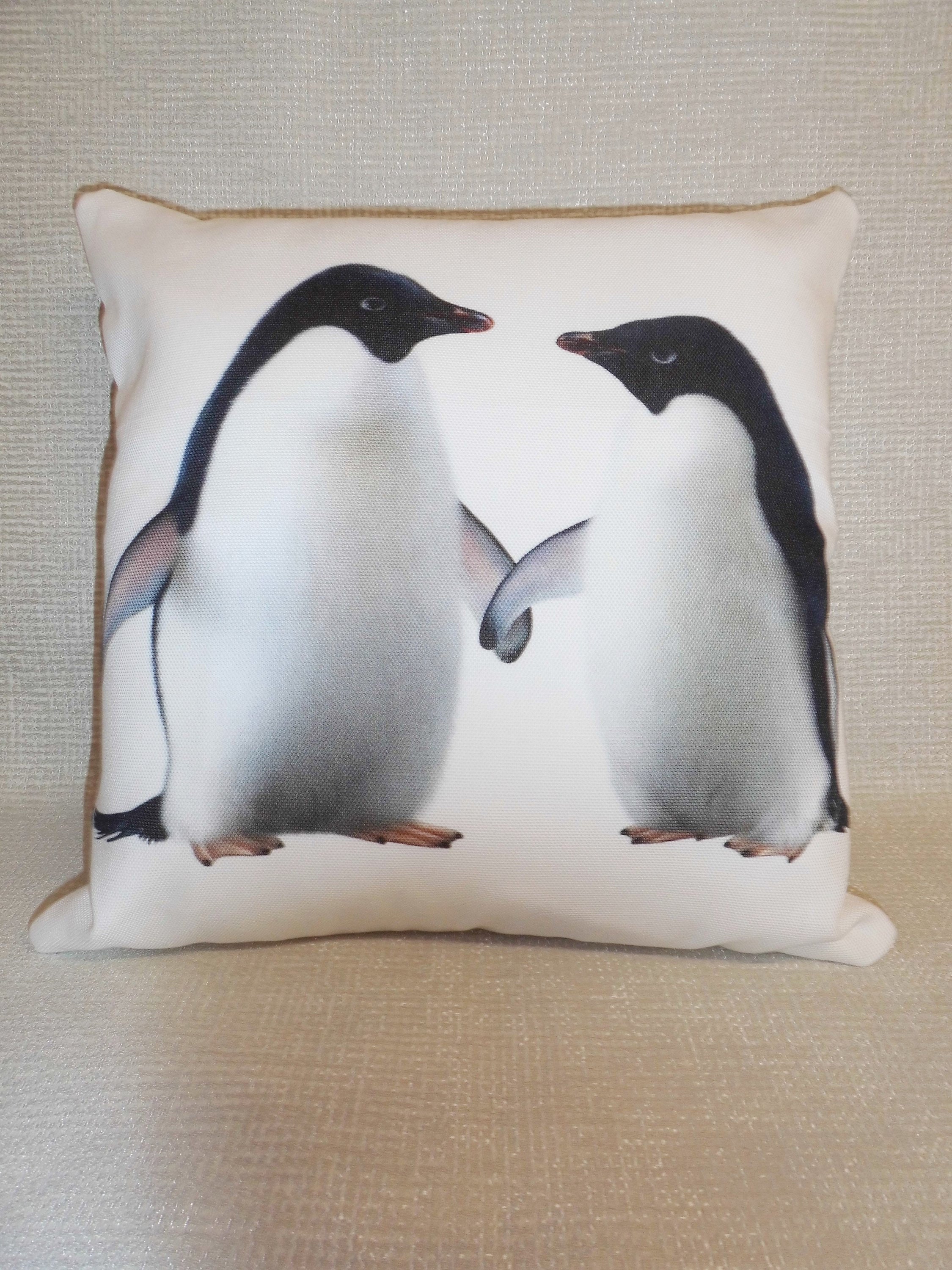 penguin throw pillow