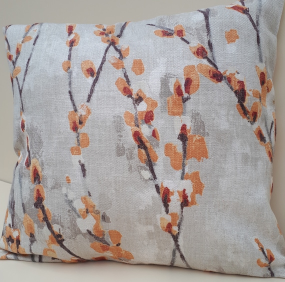 orange patterned cushions