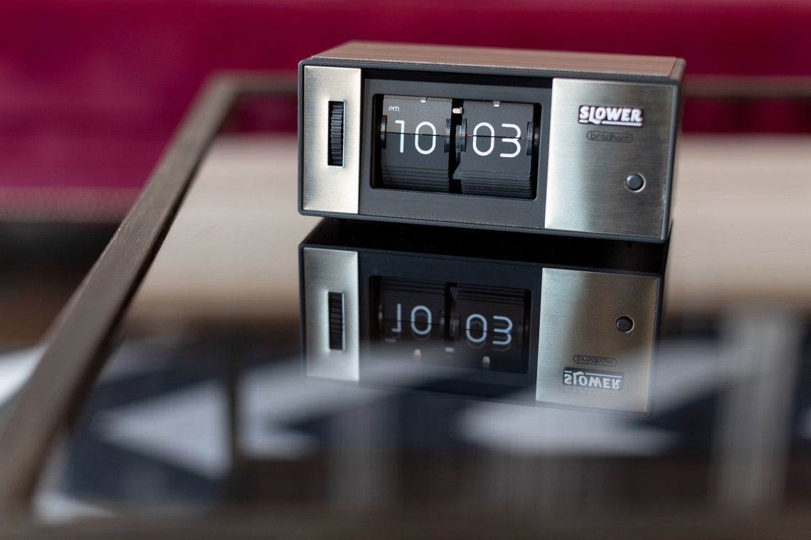 Table flip clock with light. Model Airflip Slower Etsy