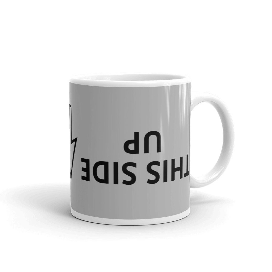 Funny Upside Down Coffee Mug for any Beverage. Glossy Etsy