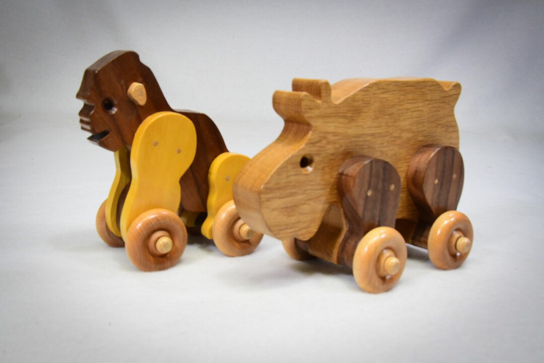 Wild Animal Push Toy - Etsy