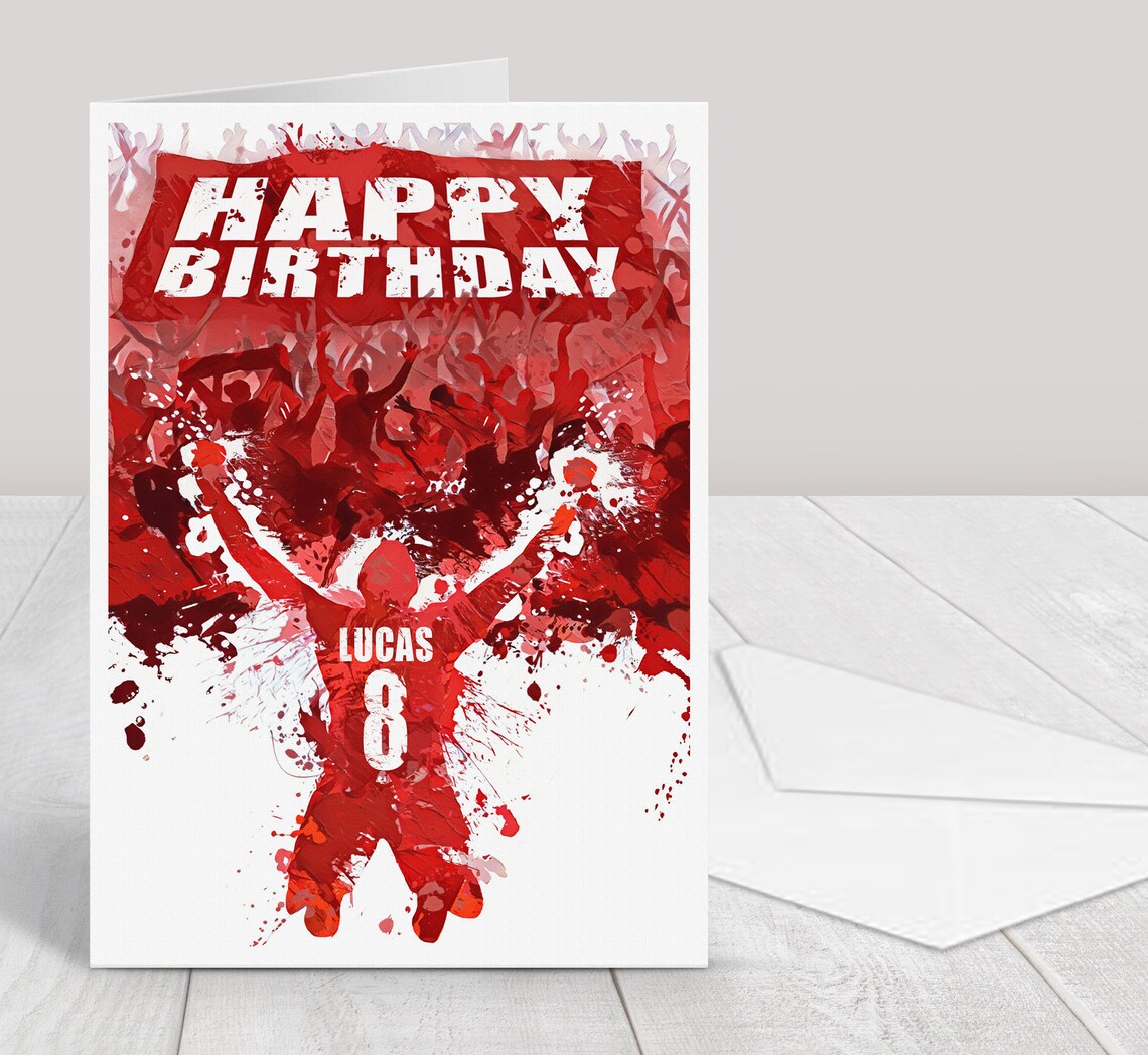 Personalisierte Geburtstagskarte Fußball Geburtstagskarte Etsy