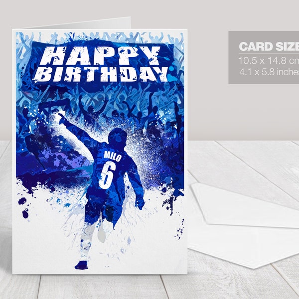 Carte d’anniversaire de football personnalisée, carte d’anniversaire de football, carte de joyeux anniversaire, carte de football, carte de joyeux anniversaire de football, anniversaire