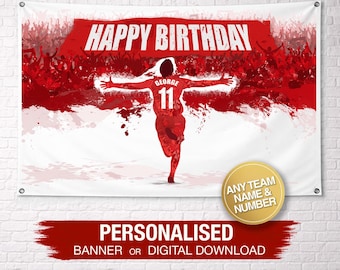 Personalisierte italienische Geburtstagsbanner | Fußball-Geburtstagsbanner | Benutzerdefinierte Geburtstagsbanner | Benutzerdefinierte Name Banner | Geburtstag Kulisse