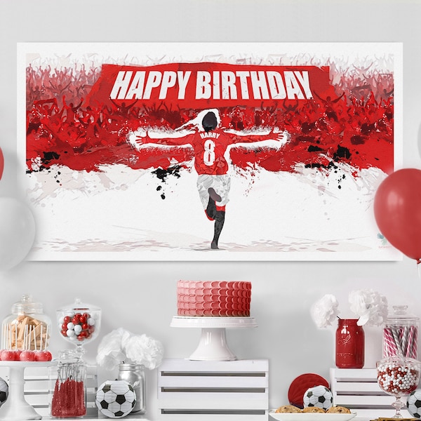 Personalised Football Birthday Banner, Football Backdrop, Football Birthday Backdrop, Football Party Banner, Football Birthday Banner,Banner