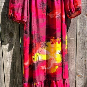 mock neck long sleeve mumu dress pink vintage Show Me Your Daphne Turtleneck in Retro Garden Mesh The chic square neckline beautifully frames your face Vintage Mumu Dresses Hawaiian -