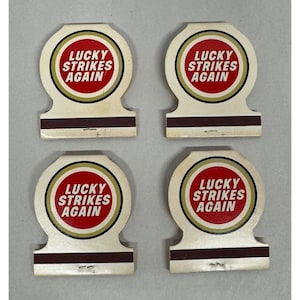 Vintage Lucky Strike Match Books Unused Lot of 4 Tobacco Advertising