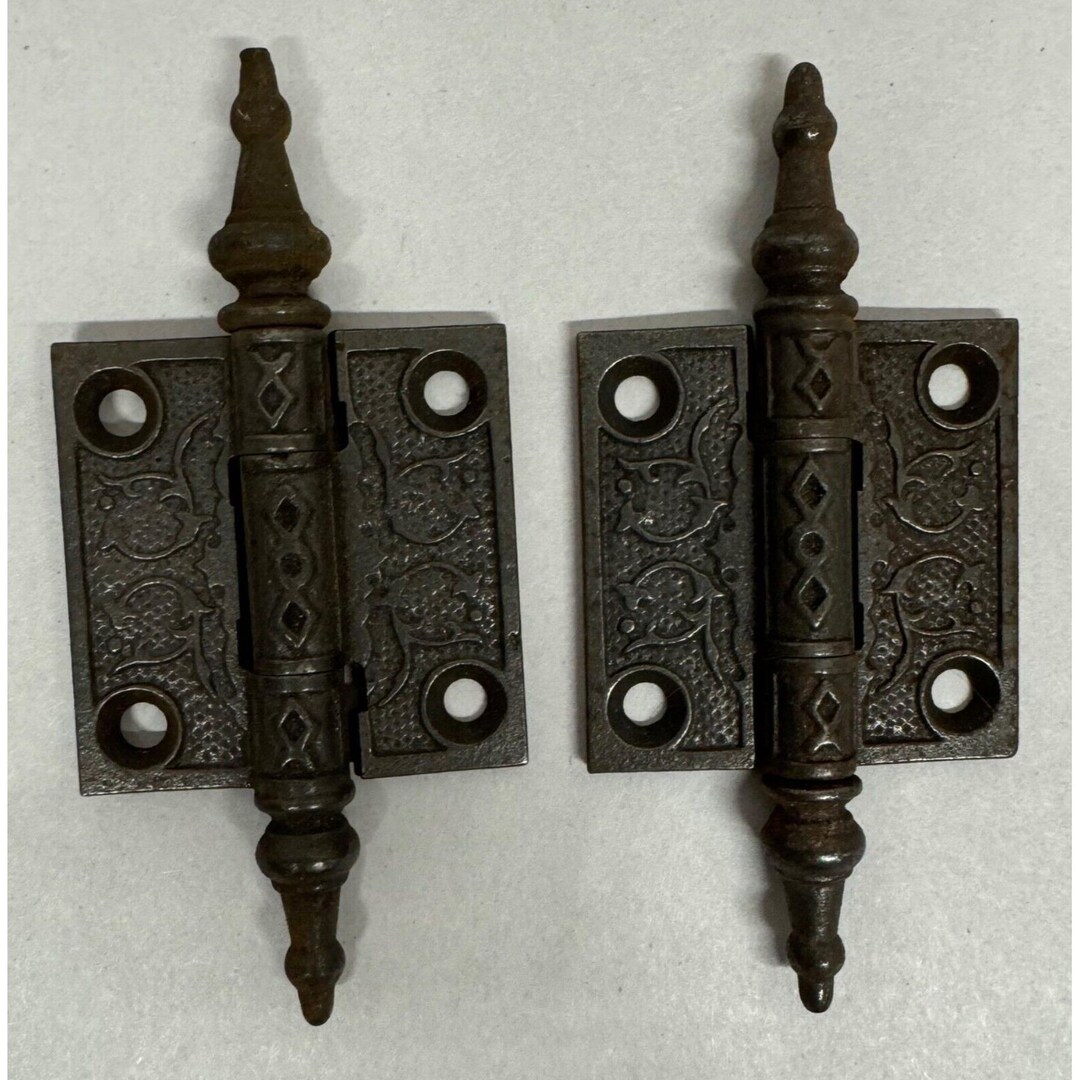 Vtg Metal Door Hinges Victorian Ornate Decorative Scroll Set of 2 ...