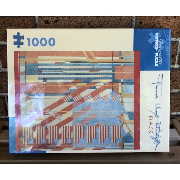 Frank Lloyd Wright Puzzle Flags July Fourth 1,000 Pieces Jigsaw Pomegranate Art