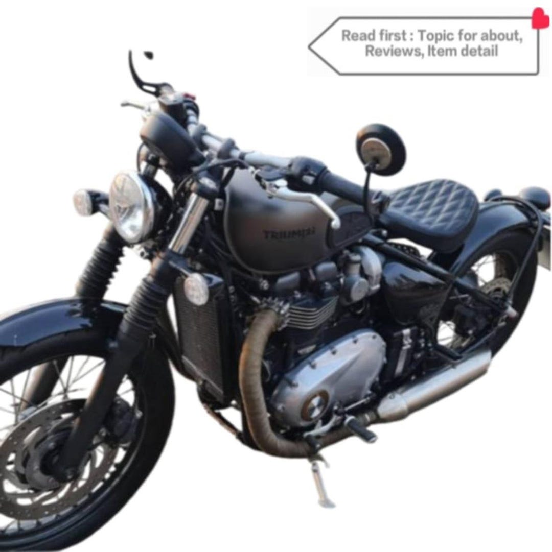 Triumph Bobber Leather Seat: Gel Pad, Fiberglass Base, Exclude