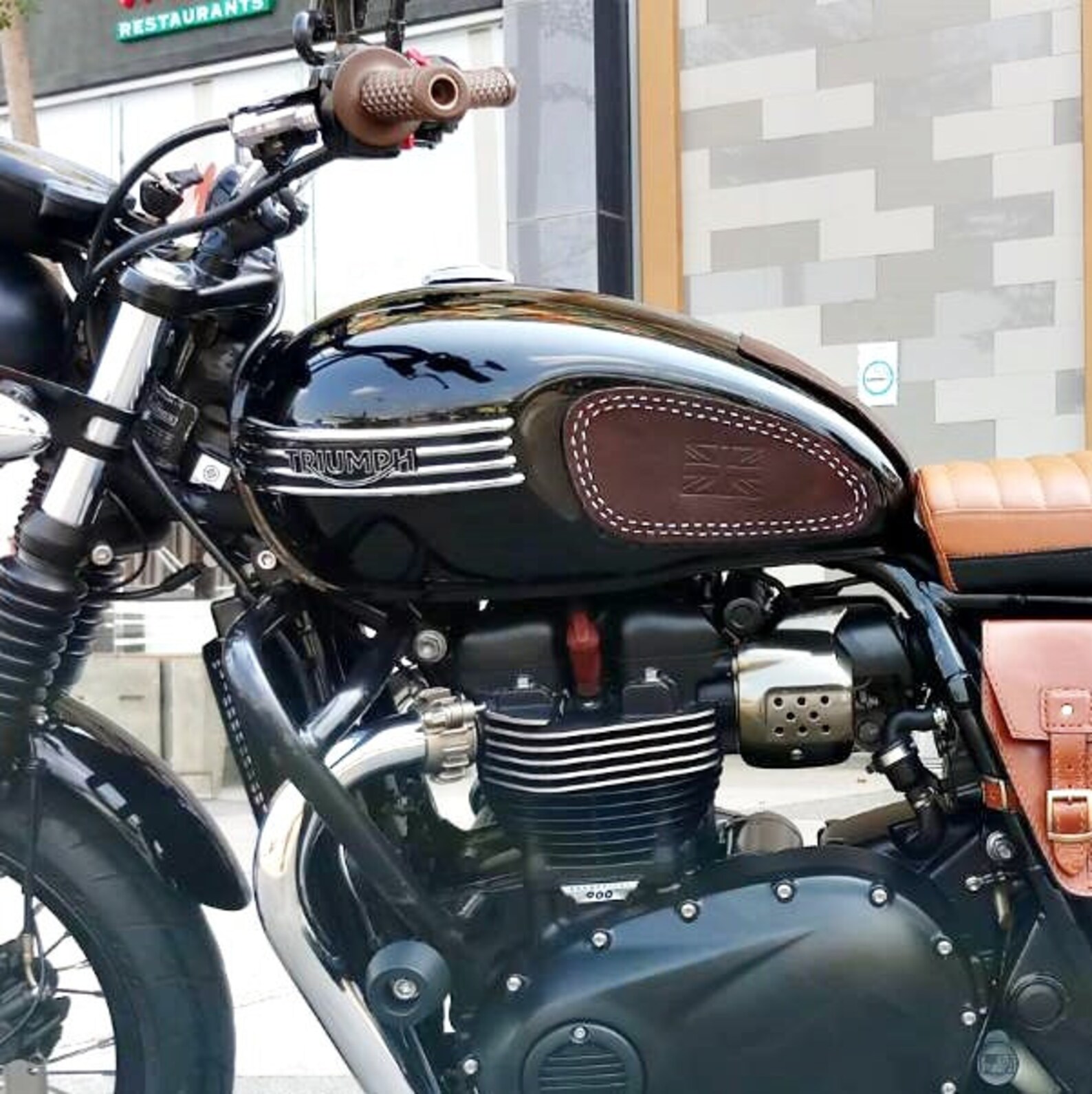 Triumph Tank Pad Knee Genuine Cowhide Leather The Best High Etsy