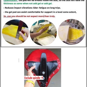 Triumph Bobber Real Leather Seat: Gel Pad, Fiberglass Base, exclude tariff and import duty image 8