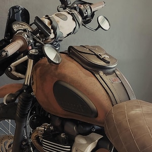Real Leather Tank Bag Strap: Triumph Bonneville T100 T120 Street Twin Bild 15