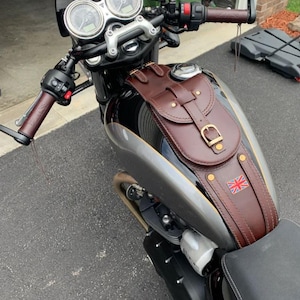 Real Leather Tank Bag Strap: Triumph Bonneville T100 T120 Street Twin Bild 11