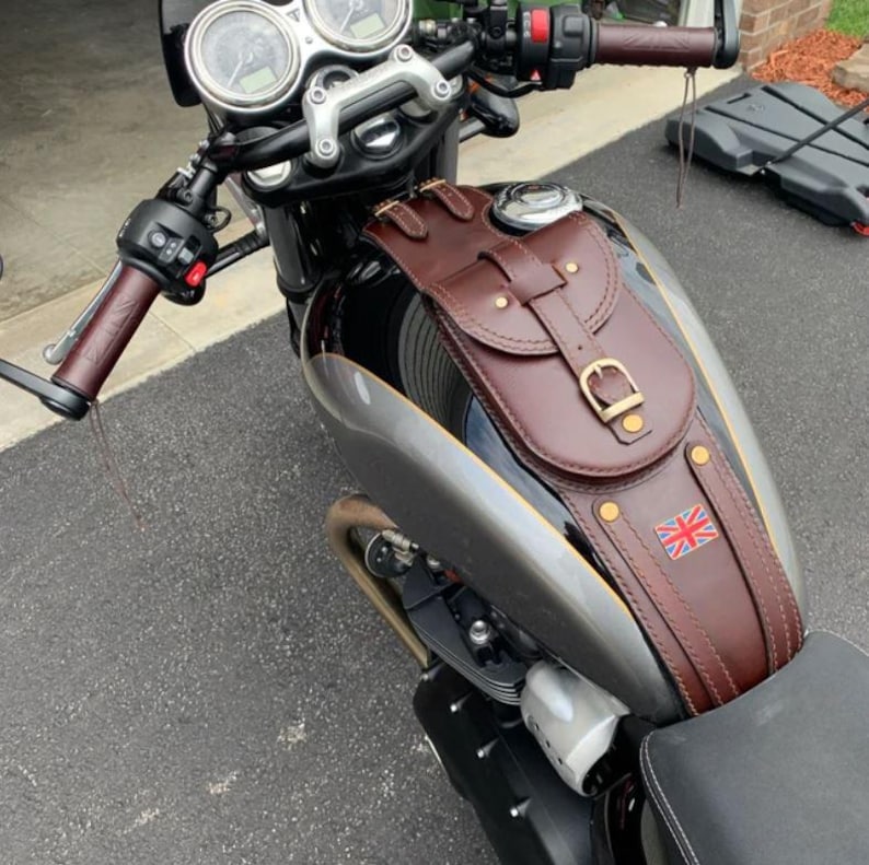 Real Leather Tank Bag Strap: Triumph Bonneville T100 T120 Street Twin Bild 11