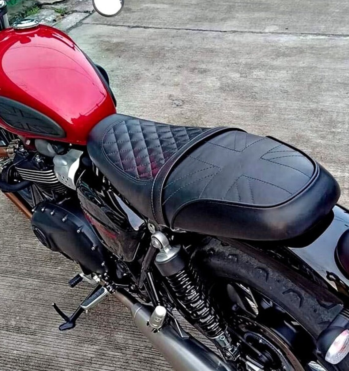 TRIUMPH Street Twin SEAT Real Leather high quality for T100 Etsy