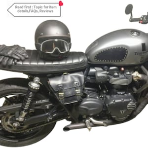Triumph Side Bag(Real Leather)for T100,T120,Street Twin,SC,THRUXTON R,Scambler,Thruxton900,speed twin,Scrambler,Bonneville