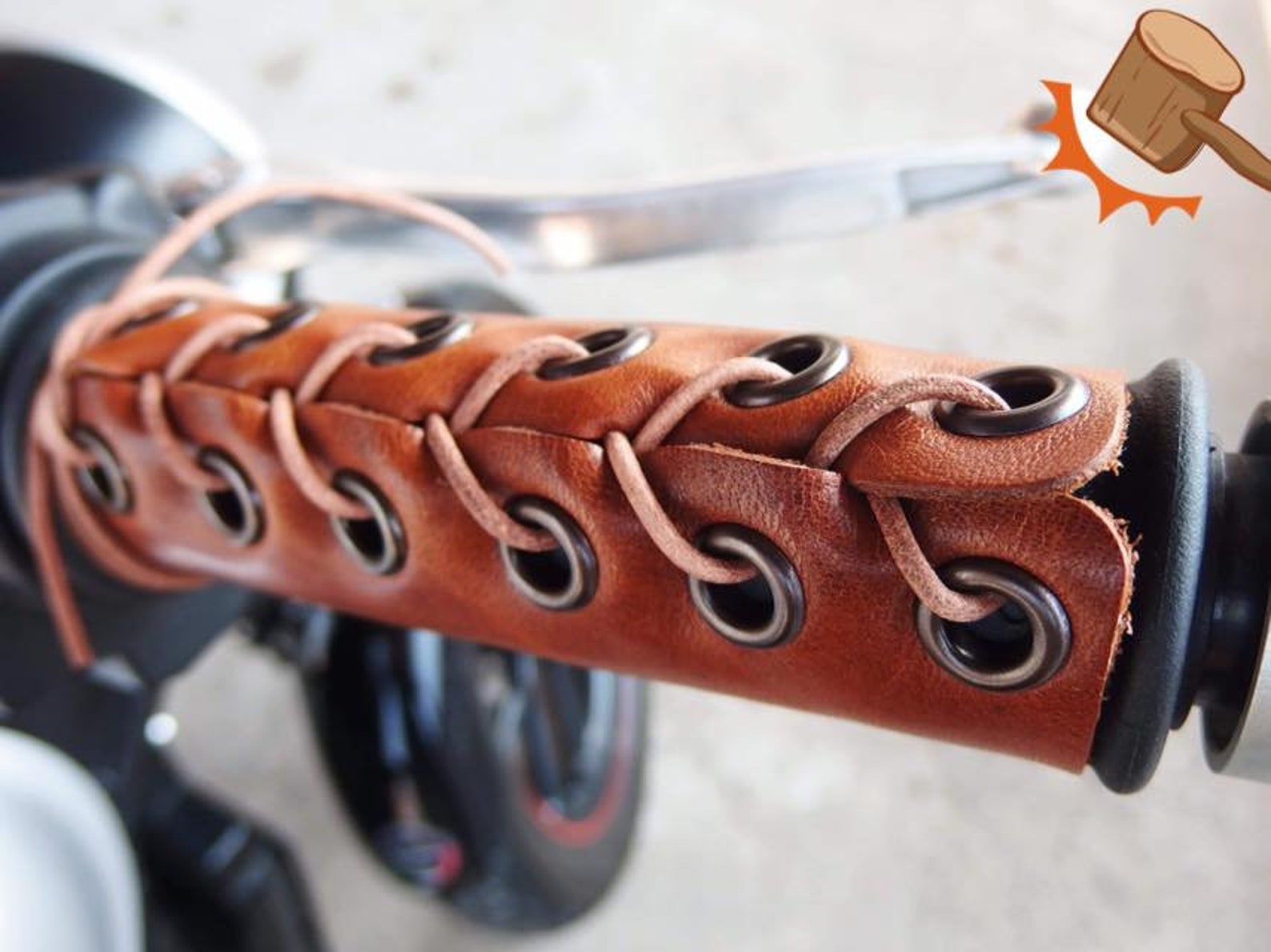 Hand Grip Cover Real Leather Pad High Quality for Harley Etsy