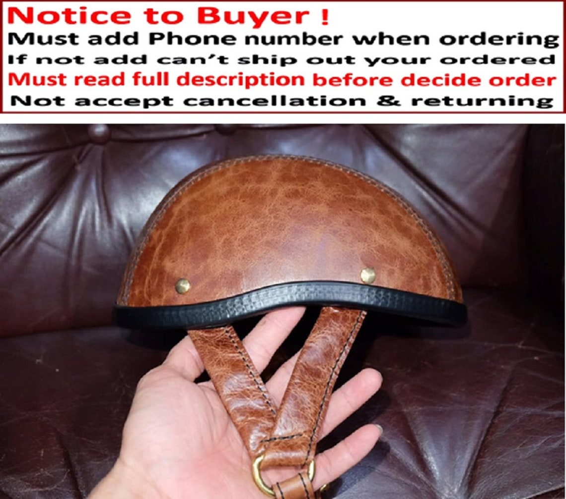 Helmet Half Genuine Leather Cow High Quality Top Premier old Etsy