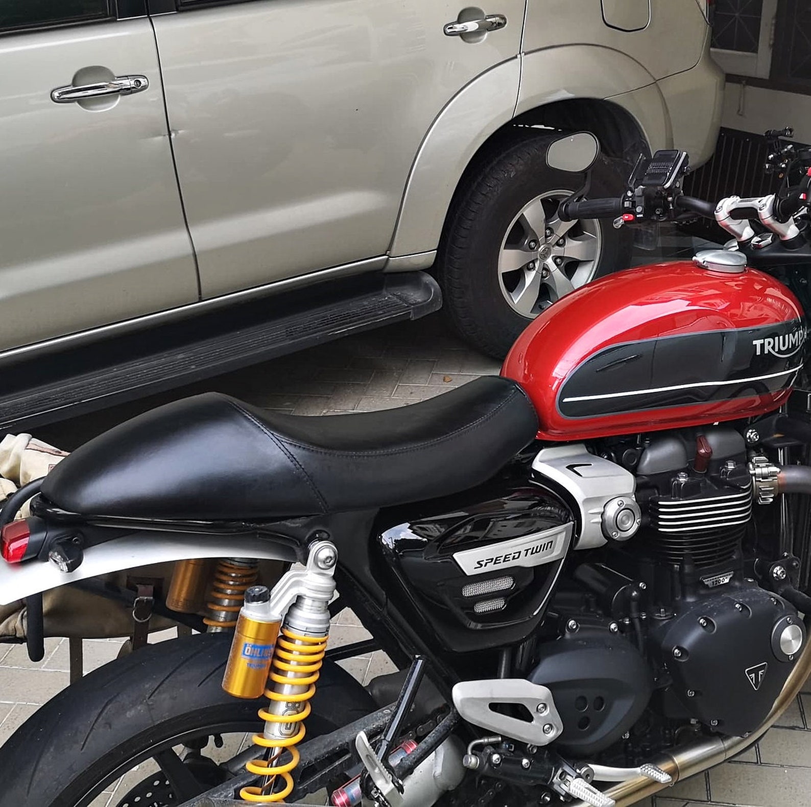 TRIUMPH Speed Twin Custom Seat Synthetic PU Leather High | Etsy