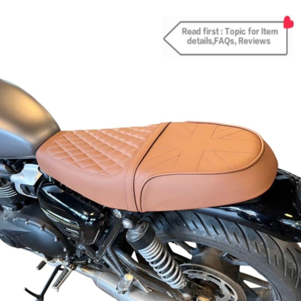 Speed Twin 900 Seats for TRIUMPH Real Leather Kustom Motorcycle SEAT: Speed Twin 900cc (for 2023-2024 only) - Gel pad (Seat + Base)