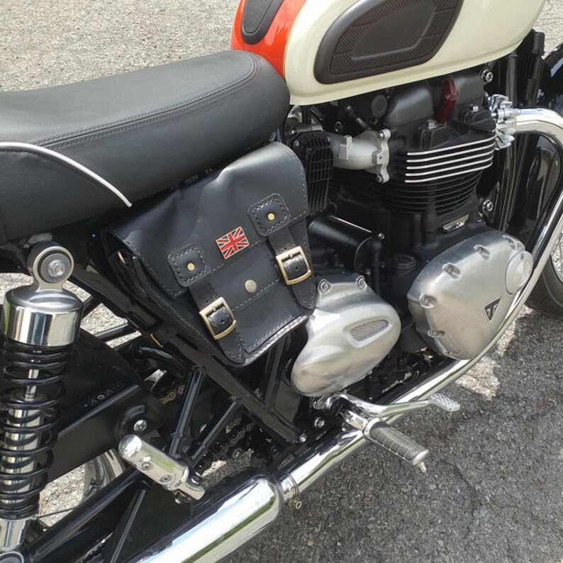 triumph bonneville side cover bag