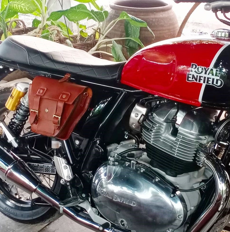 Royal Enfield RE650 Side Bag Genuine Leather High Quality for Etsy