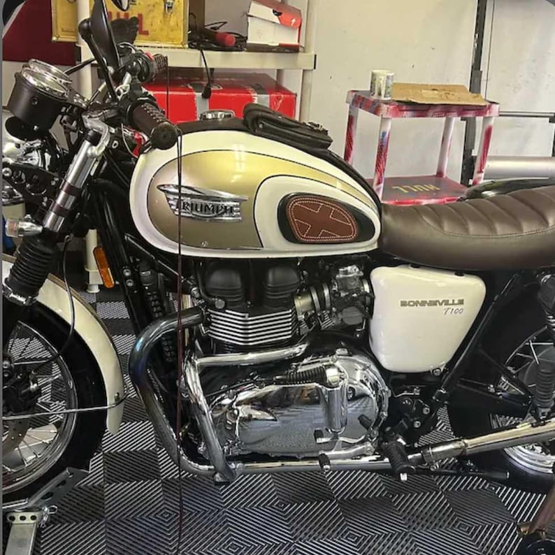 Real Leather Tank Bag Strap: Triumph Bonneville T100 T120 Street Twin Bild 18